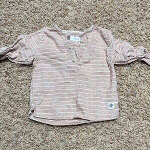 Zara Kids Blouse in Pink and White Stripes